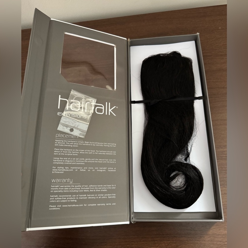 16” Halo Extensions – Dark Brown/Black – Color #2 – Hairtalk Hairband